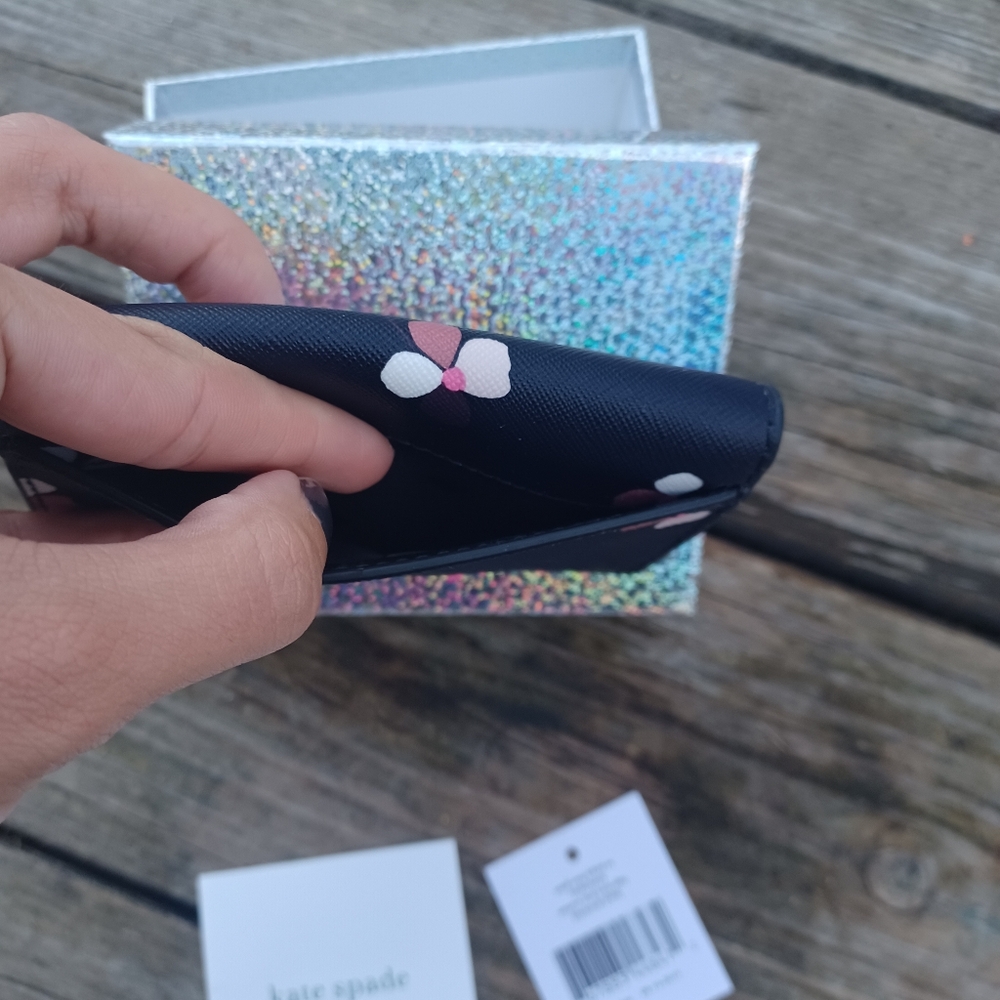 COPY -🔥 NIB^ Kate Spade Dusk Buds Ditsy Bifold Card Holder Wallet - Picture 5 of 8